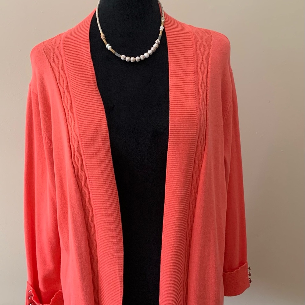 Stitch Fix LETY & ME Beckett Wide Rib Button Detail Cardigan